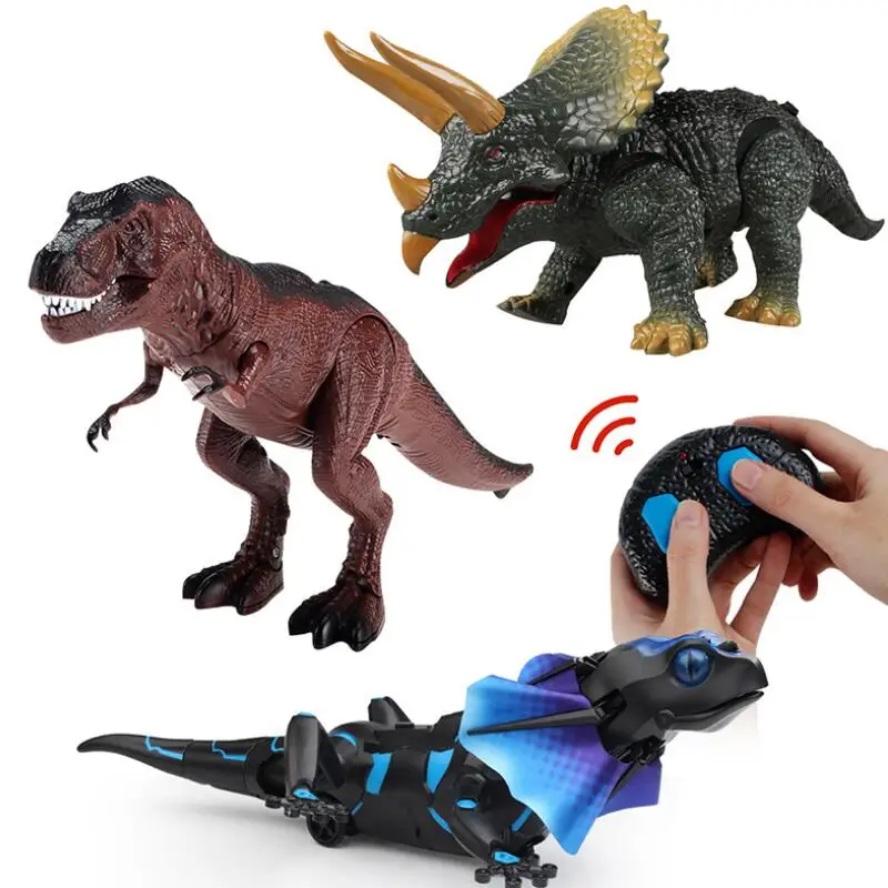 Динозавр RC змея дистанционное управление животное ящерица трицератопы роботы