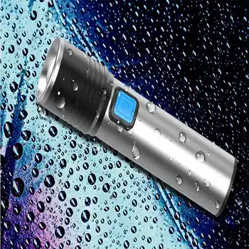 

XANES 350Lumens Zoomable 3Modes USB Rechargeable IPX4 LED Flashlight Mini 18650 Multifunctional Torch Lamp Lantern Spotlight