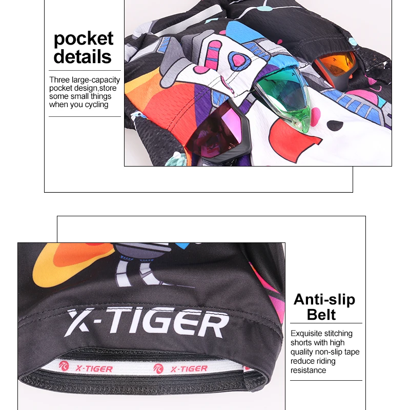 X-TIGER, летний детский комплект из майки для велоспорта, детская одежда для езды на велосипеде, одежда для велоспорта для мальчиков, детская спортивная форма