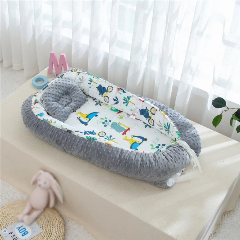 Разборная детская кровать-гнездо, переносная детская кроватка для новорожденных, дорожная кровать, двустороннее детское гнездо для новорожденных малышей, люлька