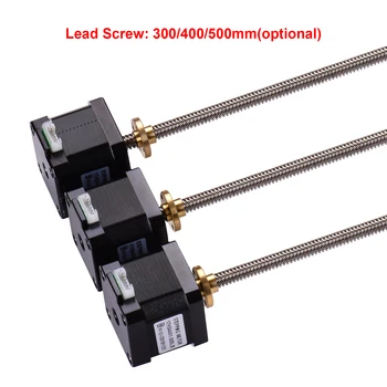 

Nema 17 Stepper Motor 17HS4401S Stepping Motor Low Noise with T8 Screw Lead 8mm and 1m Cable 300/400/500mm Lead Screw
