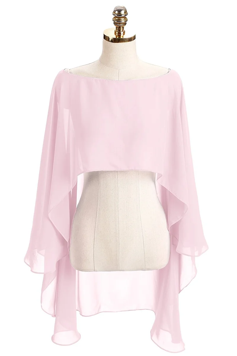 Women Soft Capes Wedding Jacket Chiffon Shrug Bridal Bolero Long Shawl and Wraps wedding shawl