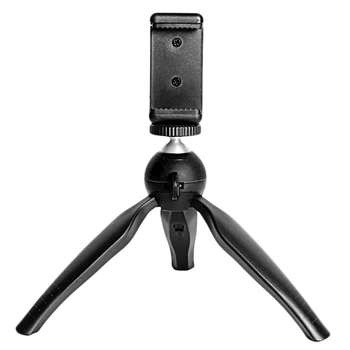 

Camera Accessories Portable Handheld Camera Tabletop Mini Tripod With Phone Holder For Sony Samsung Mobile Phone Smart Phone(Bla