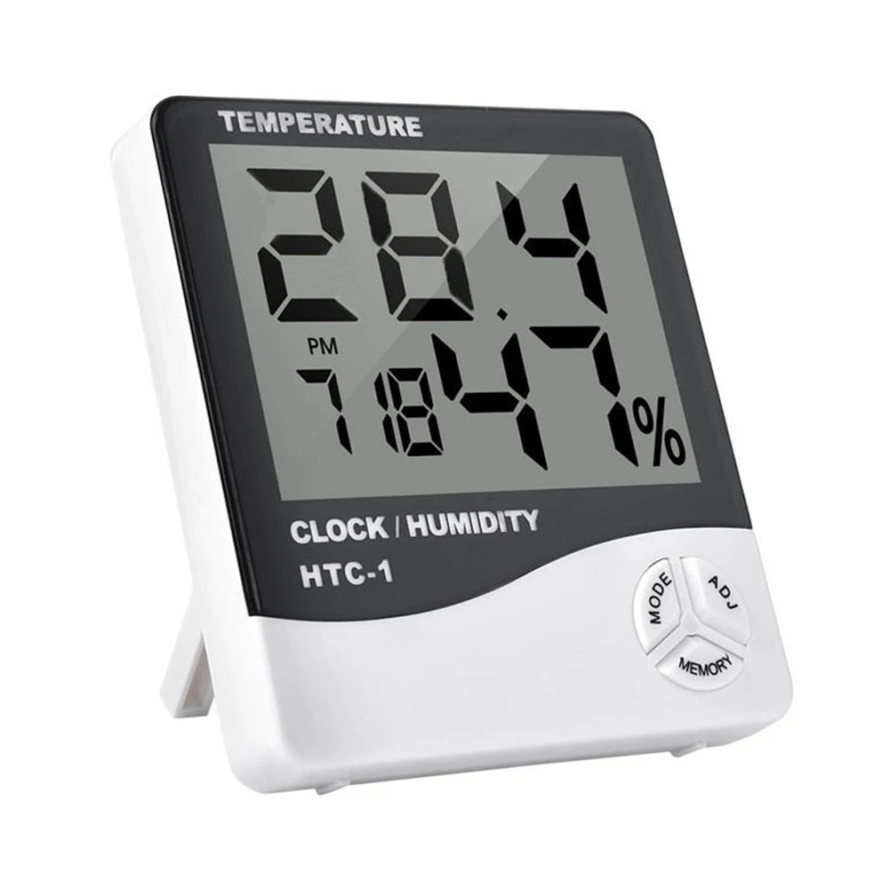 Прочный Многофункциональный измеритель температуры, гигрометр, инструменты для помещений, термометр, часы, настольные, бытовые, семейные, интеллектуальные, цифровые