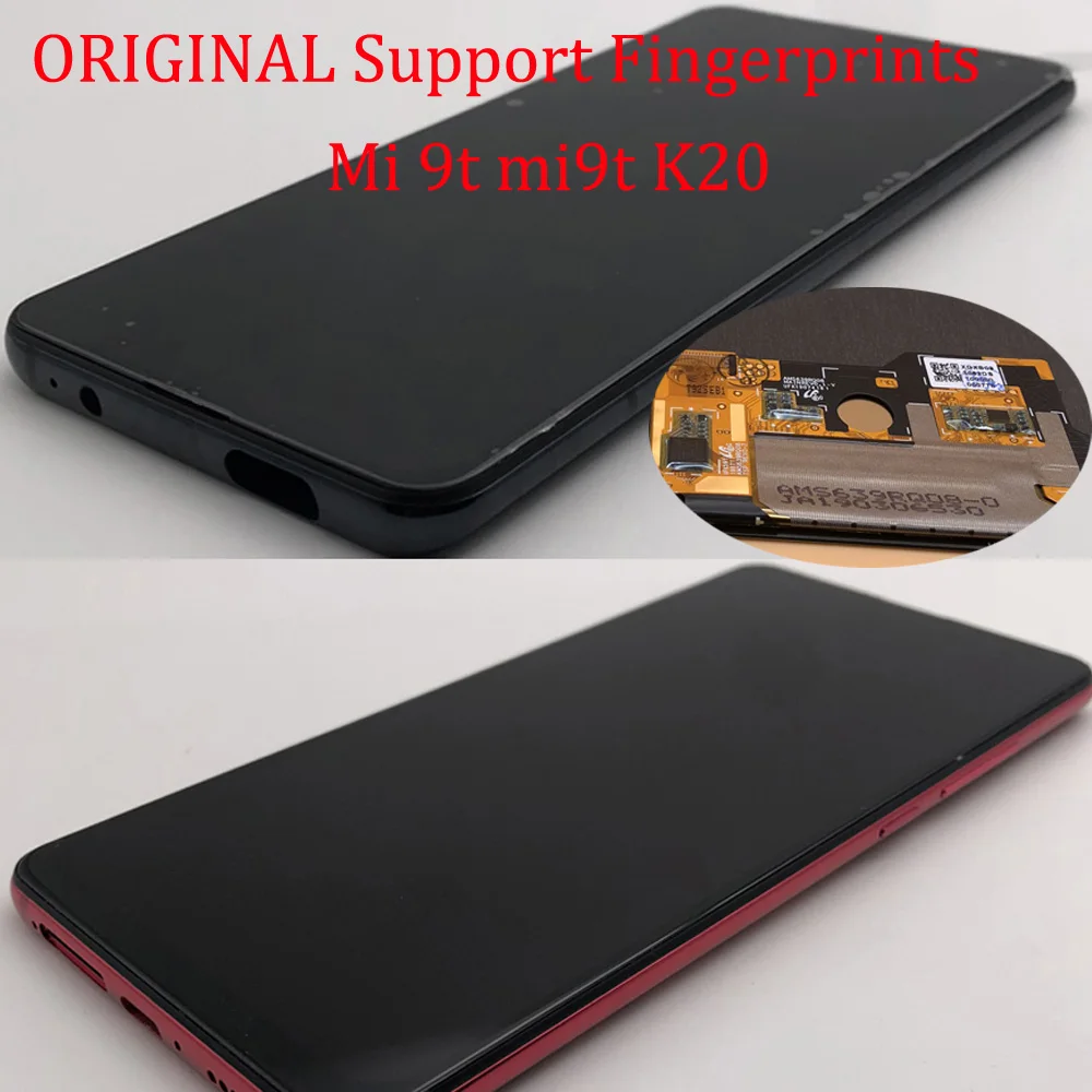 ЖК-дисплей 6 39 дюйма с поддержкой отпечатков пальцев для Xiaomi Redmi K20 Mi 9t mi9t сенсорный