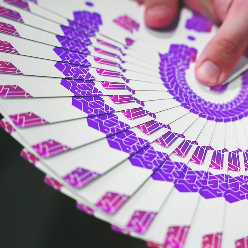 Bicycle Neon Playing Cards Purple Deck USPCC Cardistry Cards Poker Size Magic Tricks Props for Magician