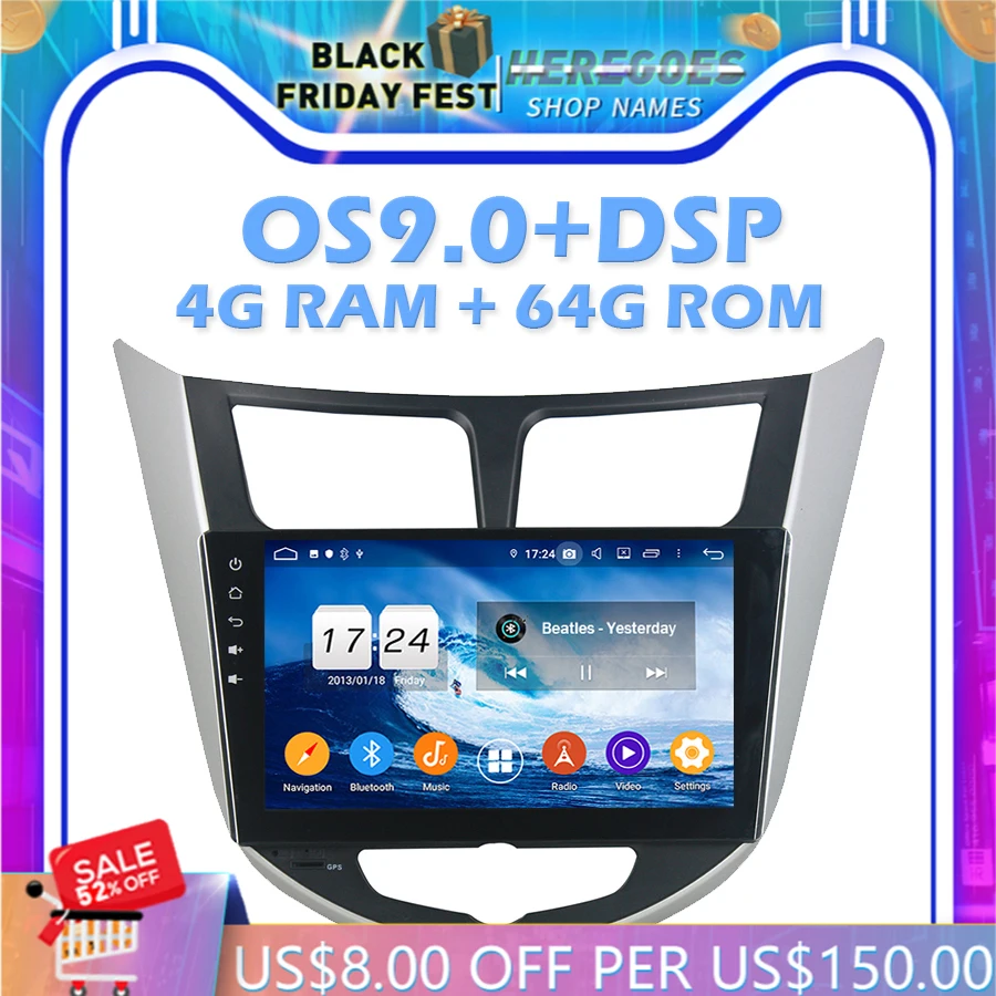 

Автомобильный DVD-плеер IPS DSP Android 10,0 4 Гб 64 Гб ROM Wifi 4G Bluetooth радио GPS карта для Hyundai Verna Accent Solaris 2011 2012