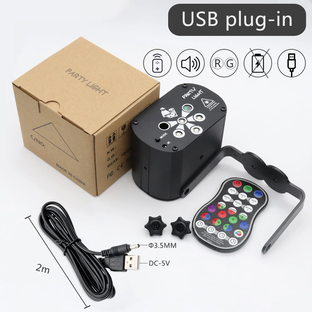 Efeito de Luz do Estágio Discoteca com Controle de Voz Buraco Projetor Laser Lâmpada Som Festa Decoração Luzes Casa dj Mostrar Led 6 - 8 4 do estágio projetor laser lâmpada discoteca com