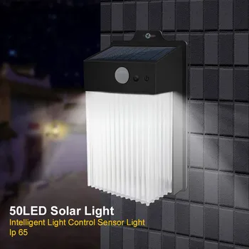 

Bzoosio LED Solar Smart PIR Motion Sensor Wall Light Outdoor Garden energy-saving IP65 Waterproof antifreeze Solar Lamp 50LED F1
