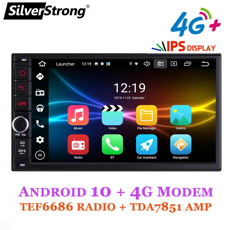 SilverStrong Android9.0 автомобильный DVD 2Din универсальная DSP android Панель IPS OctaCore