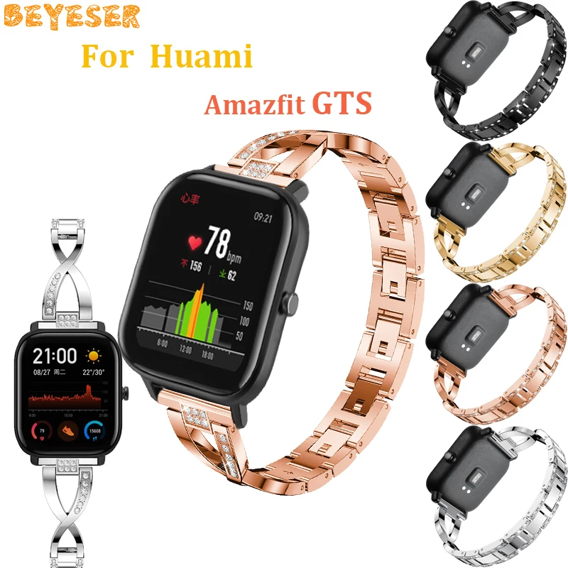 Металлический ремешок для часов Huami Amazfit GTS 20 мм женский браслет Garmin forerunner 245