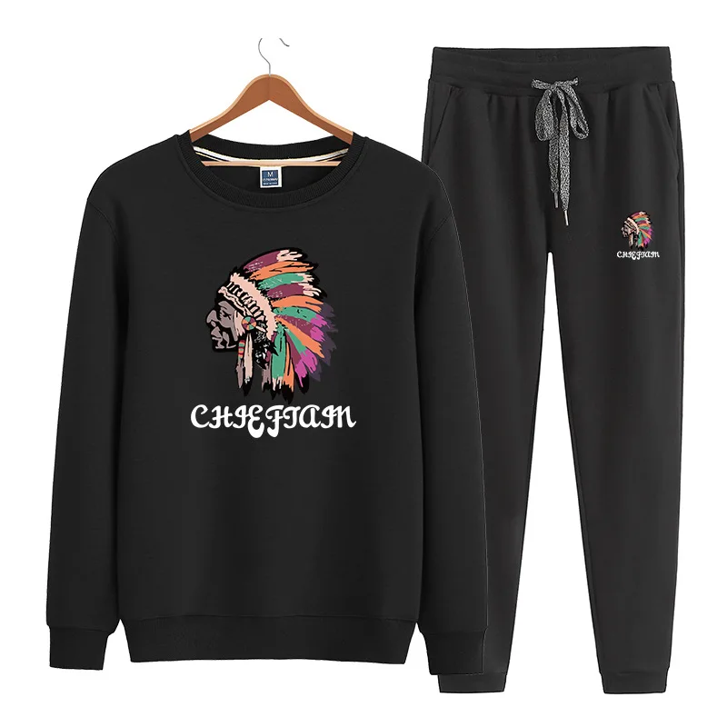 

2019 Autumn New Style Men Soil Leisure Sports Suit Loose And Plus-sized Running Spring And Autumn a Set of WYMK921