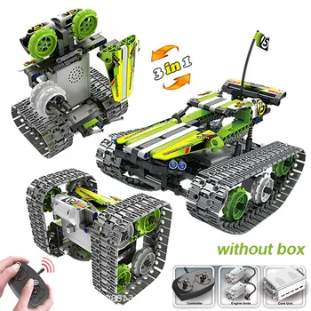 

Building block stunt puzzle assembly children's car reinforced concrete car remote control device kit technology car gift toys