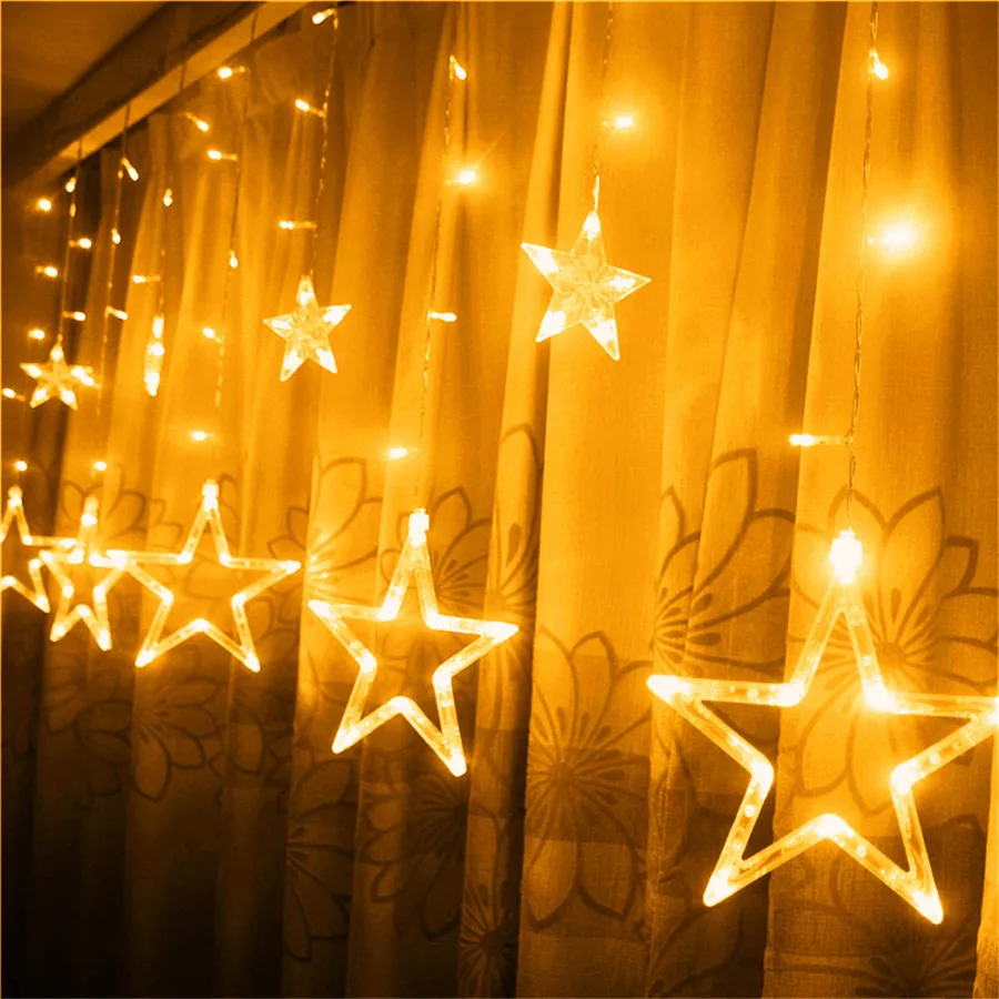 

Curtain LED String Light 3M 96LEDs Star String Fariy Lights 8 modes Xmas light Holiday For Wedding/Party/Curtain/Garden Decor
