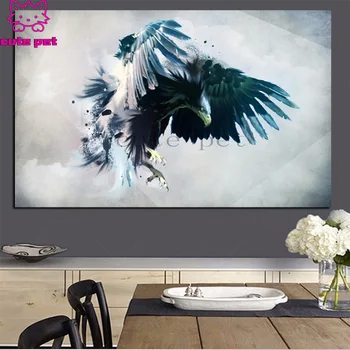 

5d diamond painting Modern Abstract Watercolor Brid Eagle Landscape，diy full square drill diamond embroidery round diamond