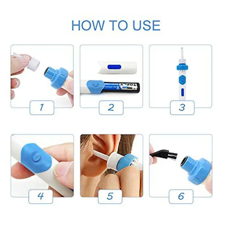 Ear Wax Removal Vacuum For Kids & Adults Ear Cleaning Kit Smart Earwax Remover Tool