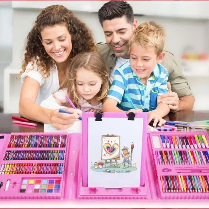 Crianças crianças colorido lápis artista kit conjunto pintura lápis marcador caneta pincel desenho conjunto de ferramentas jardim de infância suprimentos crianças presente