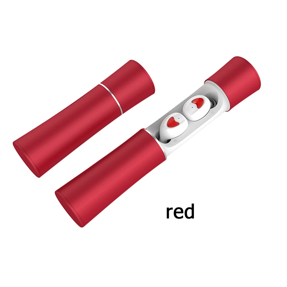 Красный TW20 Mini Bluetooth V5.0 наушники HiFi Звук шум наушники с шумоподавлением с зарядным чехлом для вождения спорта бега ходьбы - Цвет: Красный