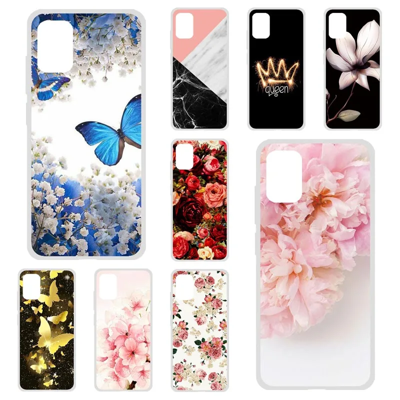 

Phone Case For Samsung A51 Case Silicon Floral Painted Soft TPU Protective Bumper Coque For Samsung Galaxy A51 SM-A515F/DS Cover