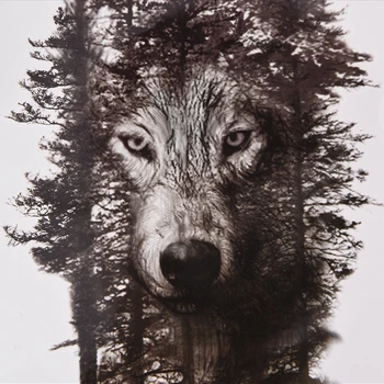 

1pcs Wolf Forest Tatto Stickers Flash Tatoo Fake Tattoos Fake Tattoo Waterproof Temporary Tattoo Sticker For Women Men