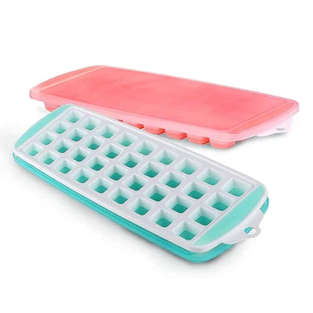 

3pcs Ice Cube Trays Food Grade Plastic Ice Cream Tools Cube Tray Lid 21 Grid Ice Cube Tray Mold For Bar Party Kitchen Tools#1