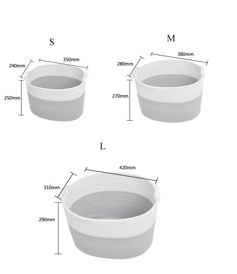Скандинавские хлопковые корзины для хранения, корзины, детская одежда, игрушки, кирпичи, держатель, чехол, корзина для белья