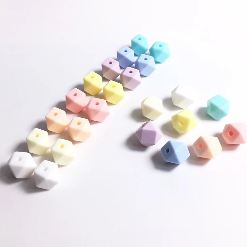Mrs.ChewedBeads. Мини шестигранный пищевой силиконовый шарик 13 мм зубной прорезыватель для малышей, Прорезыватель для зубов, не содержит бисфенол, Силиконовые Прорезыватели Для Кормления - Цвет: Candy A