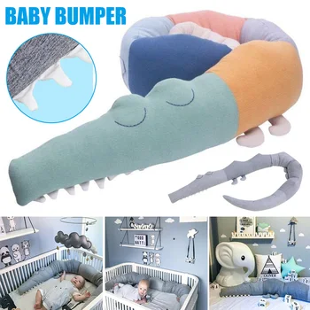 

Kids Bed Bumper 3D Cartoon Bumper Soft Breathable Cotton Bed Decoration for Baby S7JN