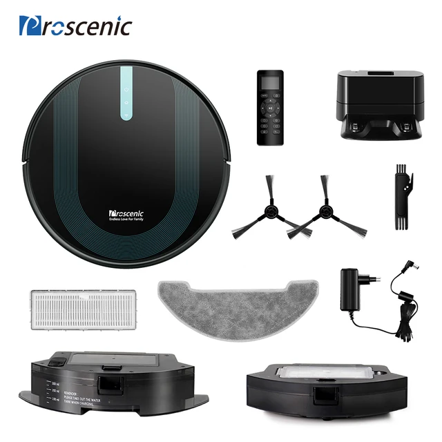 Proscenic 850t 3000pa Suction Robot Vacuum Cleaner With Wifi Connection  Works With Alexa And Google Home 3-in-1 Mop Auto Charge - Vacuum Cleaner  Parts - AliExpress