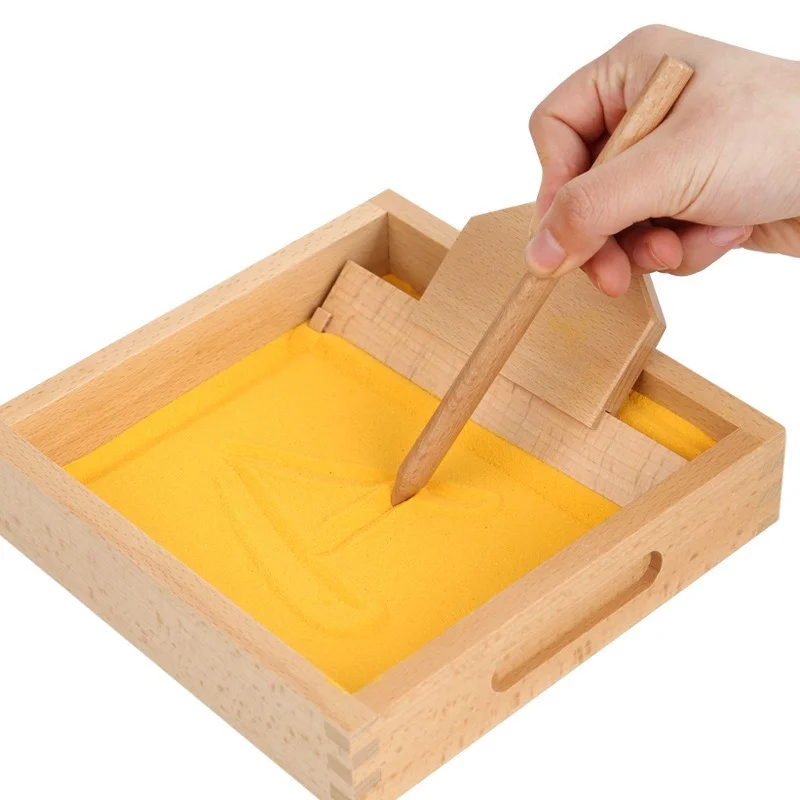 

Montessori Scraping Sand Box Writing Disk Practice Writing Disk Educational Teaching Aids Children's Early Education Sand Toys