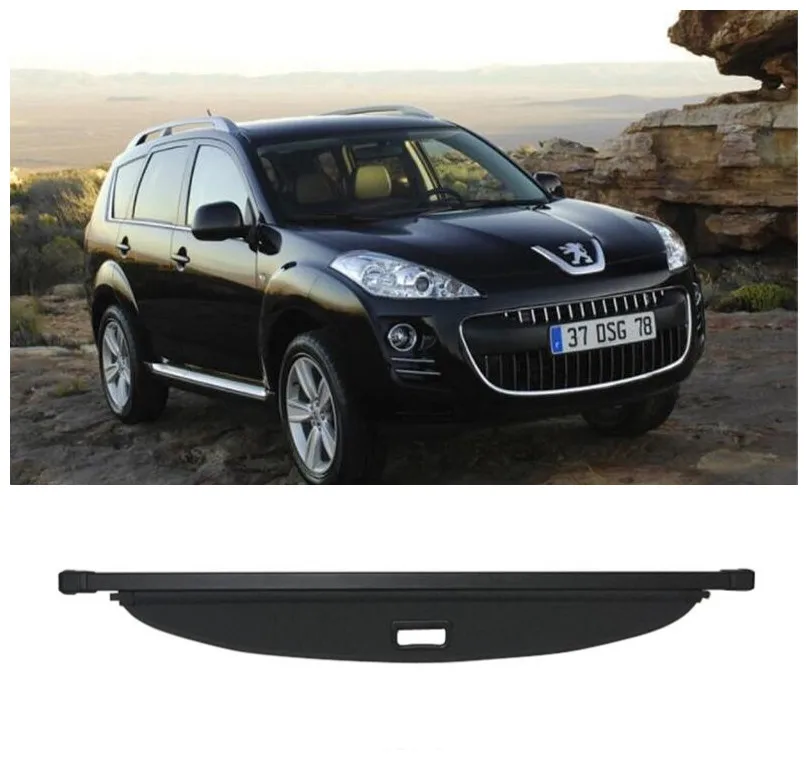Защитный экран для заднего багажника автомобиля подходит Peugeot 4007 2007-2012 (черный