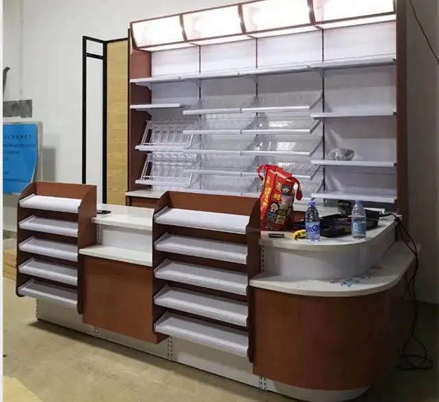 Convenience store, supermarket, cigarette and wine cabinet, combined cigarette counter, cigarette cabinet shop, small corner supermarket convenience store cashier counter snack shop sugar rack corner counter supermarket cashier counter counter