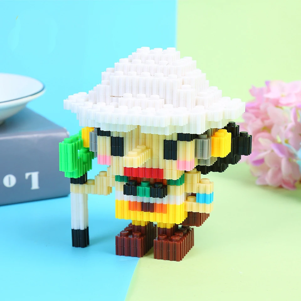 Аниме One Piece Magic Blocks Пиратская Обезьяна D Luffy Chopper Zoro Portgas · Ace Mini Соединительный