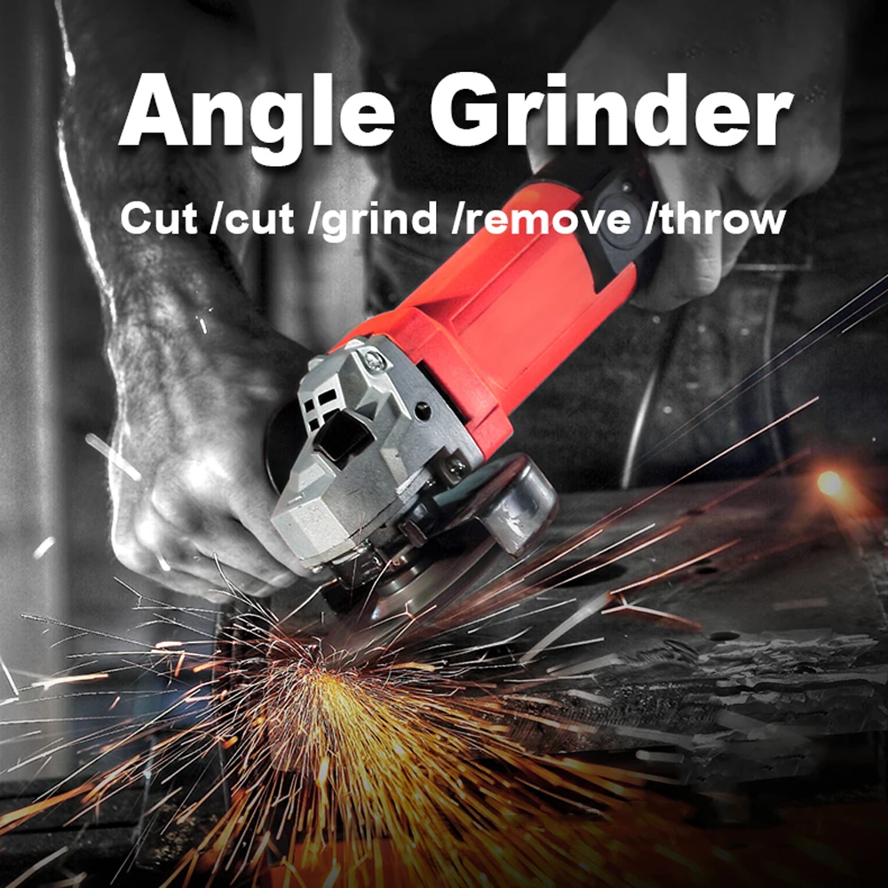 220V 700W/750W Electric Grinder Electric Angle Grinder with Protective Cover Support Polishing Disc for Rust Removal