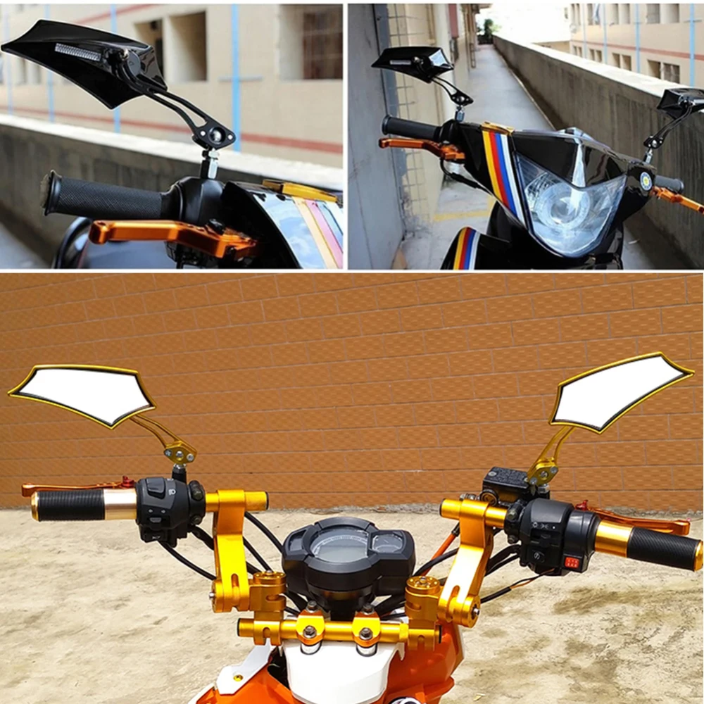 1 пара, универсальное боковое зеркало заднего вида для мотоцикла, квадроцикла, велосипеда, доступно 8 цветов, 10 мм, 8 мм, боковое зеркало для мотокросса