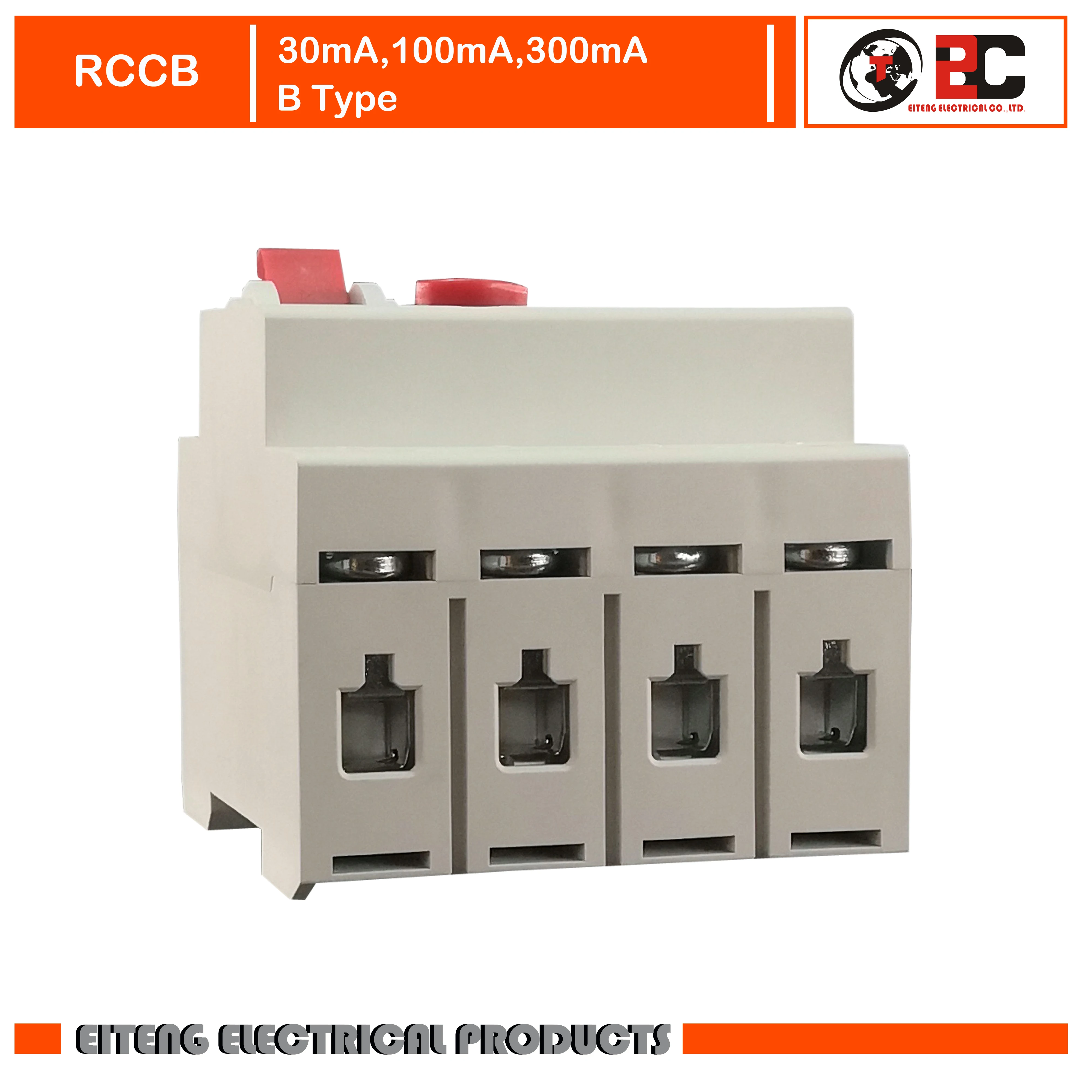 RCCB 4P B Тип 400/415 В ~ 50 Гц/60 Гц цепь остаточного тока поломка 6a 10A 16A 20A 25A 32A 40A 63A 1 кГц