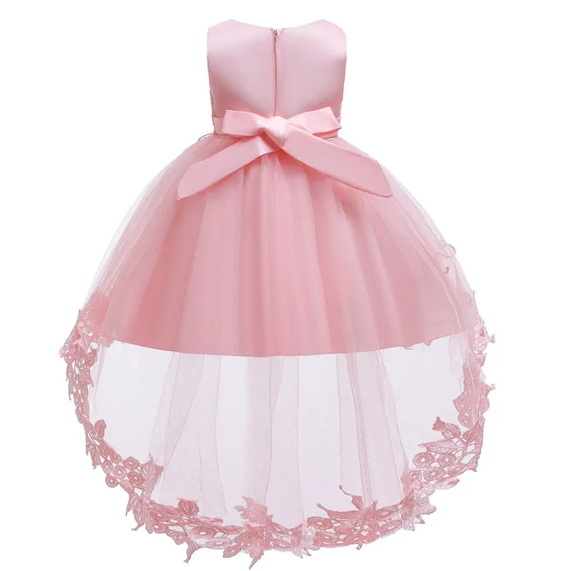 Платье для маленьких девочек от 0 до 24 месяцев, 1 год, платья для маленьких девочек на день рождения, платье с лепестками из тюля, Vestido, праздничное платье принцессы