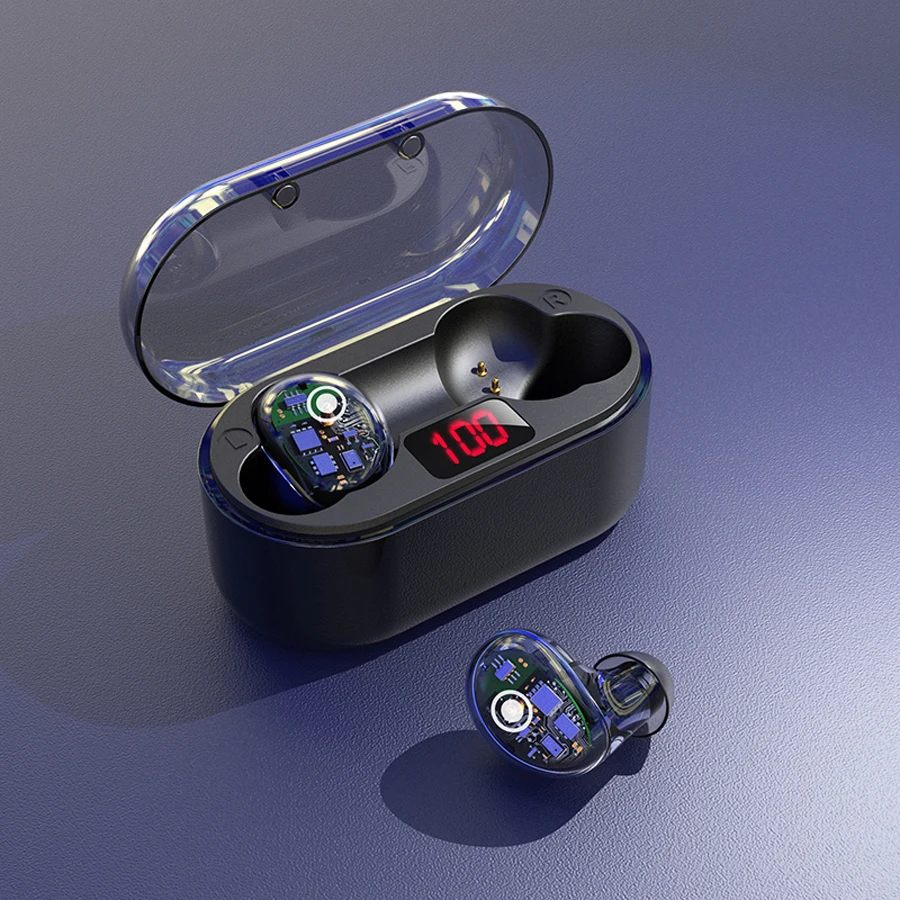 

TWS Touch Control Wireless Earphone Bluetooth 5.0 Gaming Earbuds Headset with Hifi Stereo Noise Reduction IPX 6 Waterproof