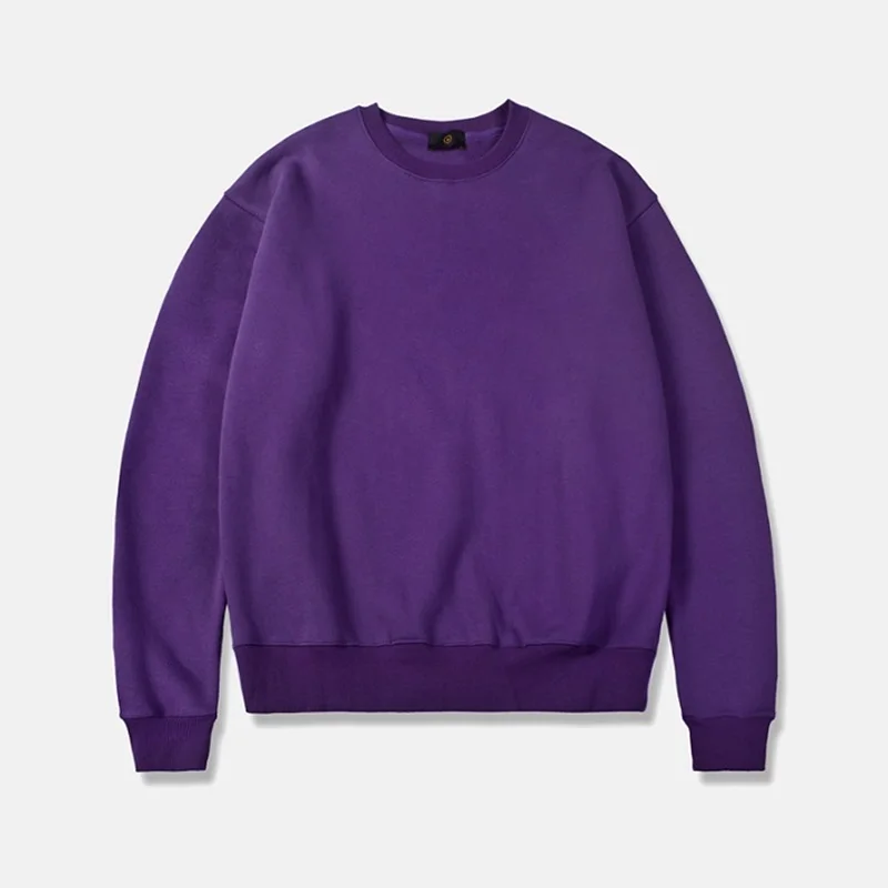 QoolXCWear зимние теплые мужские толстовки из плотного флиса в стиле хип-хоп однотонные толстовки толстый бархатный пуловер для мужчин и женщин 2511 - Цвет: purple