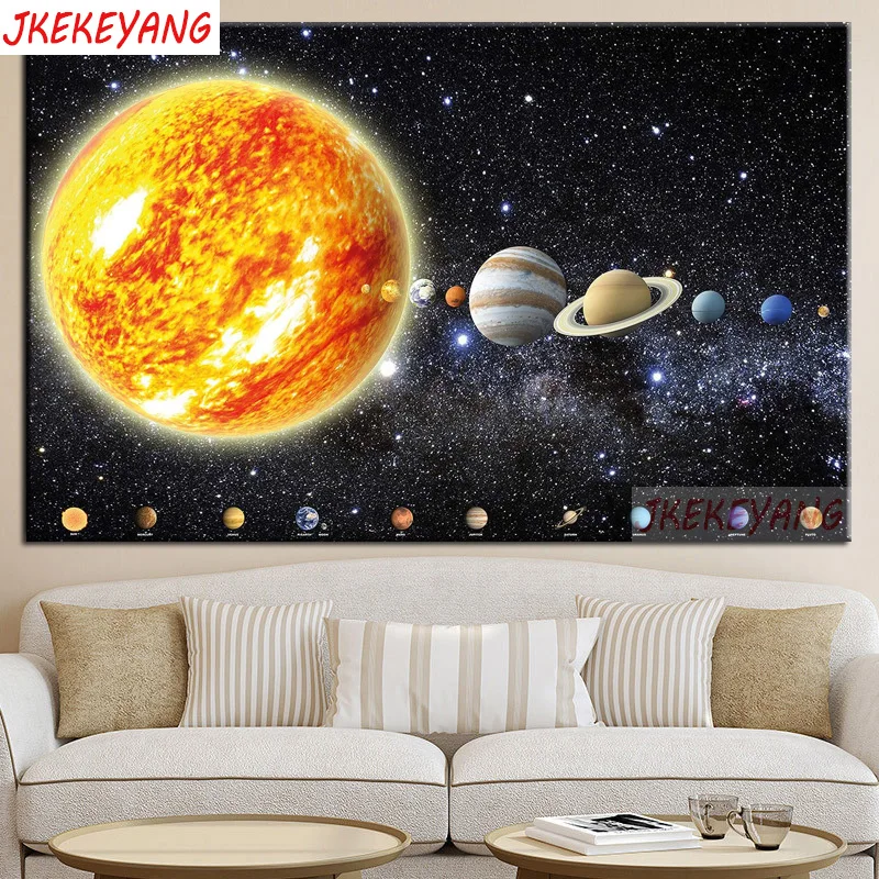 Настенные художественные картины 5D Diy Алмазная картина солнечная система