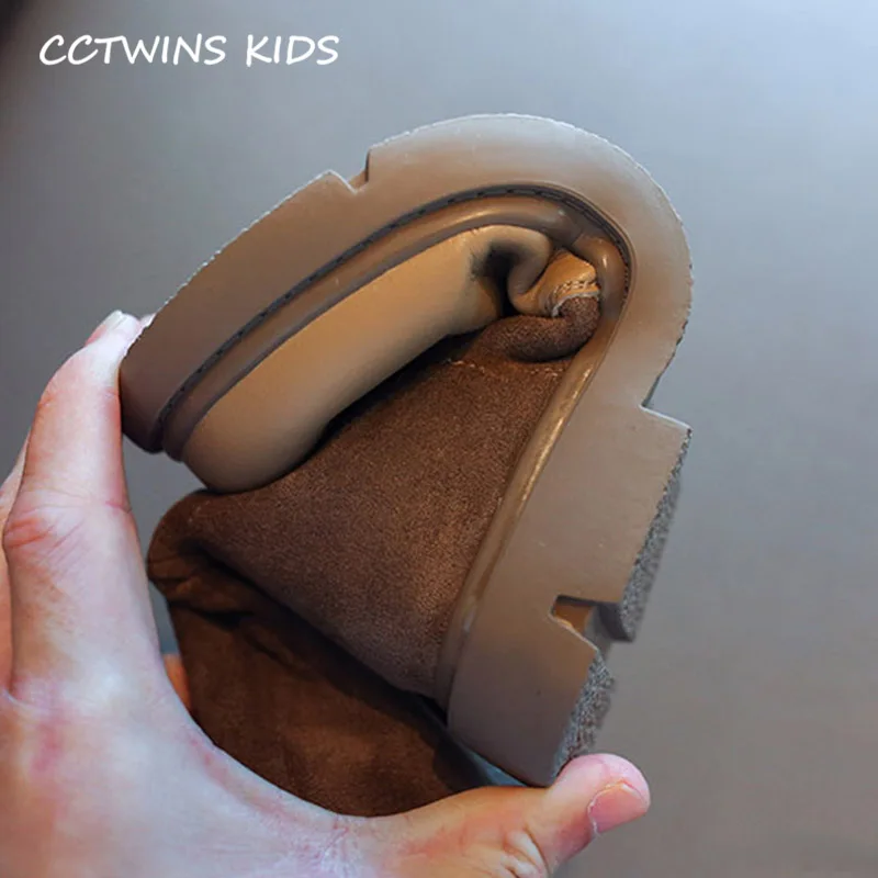 CCTWINS/детская обувь; коллекция года; Модные осенние сапоги до колена для малышей; детская натуральная кожаная женская обувь; брендовая черная обувь; HB020