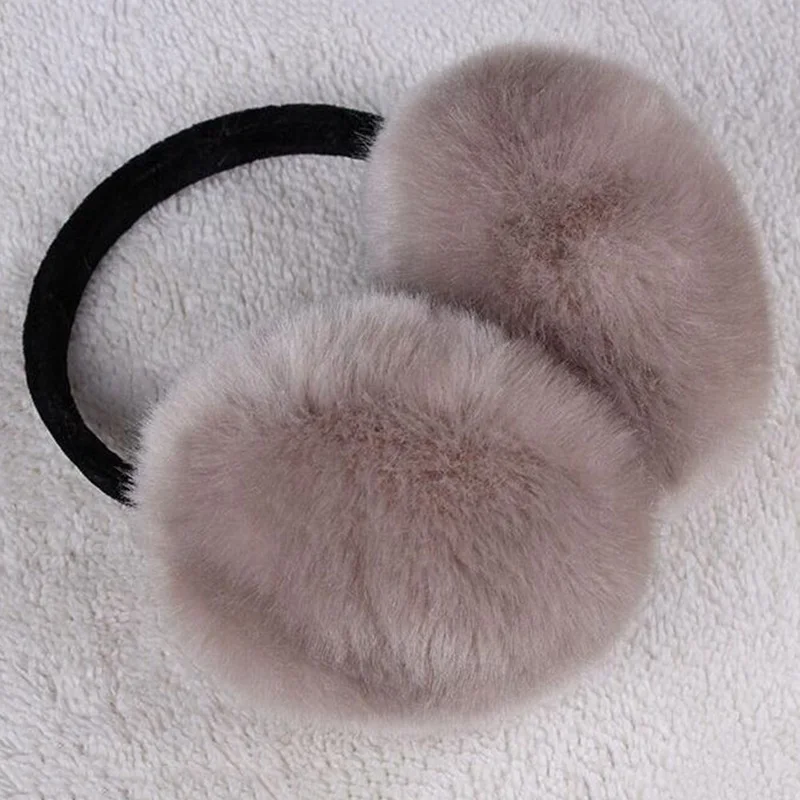 Winter Earmuff Imitation Rabbit Women Fur Earmuffs Winter Ear Warmers Large Plush Girls and Boys Ear Warmers Earmuffs - Цвет: KK