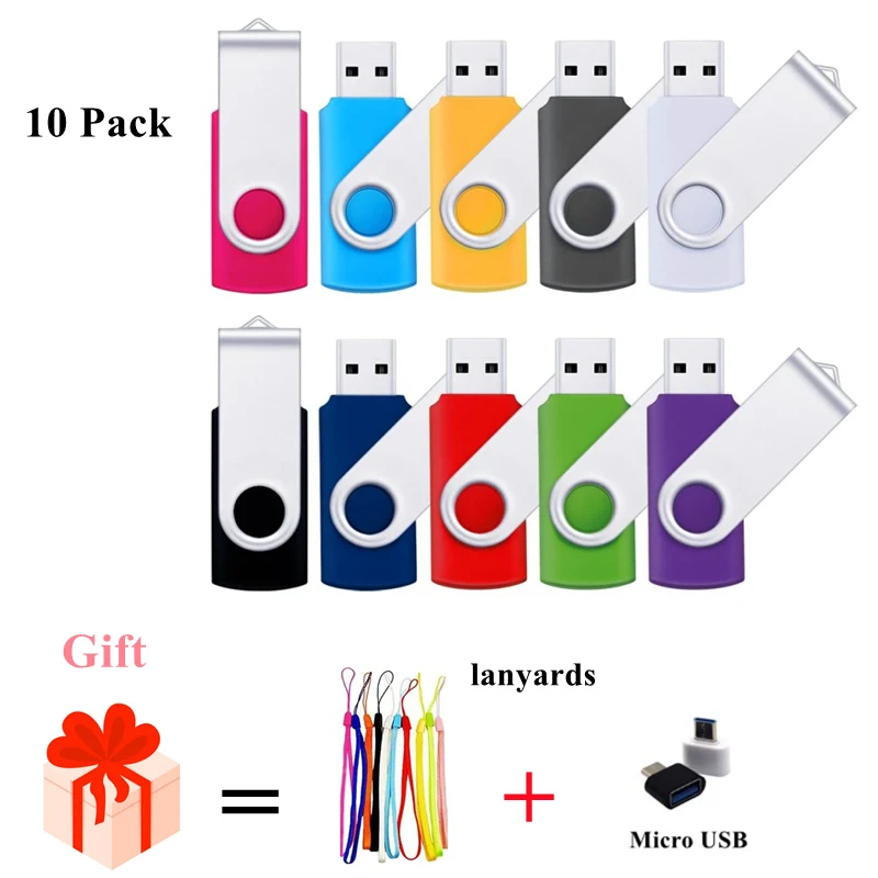 

10 PACK Free Customize Logo Memory Disk Flash USB Pendrives OTG USB 2.0 Colorful Clef USB 64GB 32GB 16GB 8GB Photography Gifts