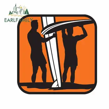 

EARLFAMILY 13cm x 12.9cm for Island Surf Company Classic Logo Personality Decal Creative VAN Car Stickers Fashion Graffiti Decor