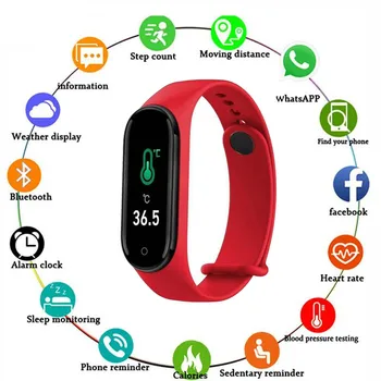 

M4pro Sport Smart Watch Armband Bluetooth Smart Alert Monitor The Current Heart Rate, Accurate Real-time Monitoring Adult IP67