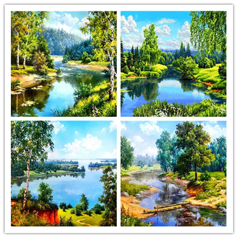 

NEW Diamond Embroidery Trees Landscape Diamond Trees Diamond Painting Cross Stitch Needlework Craft gift DIY