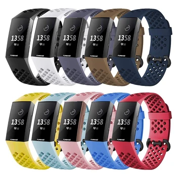 

Strap for Fitbit Charge 4 Band Silicone Charge 3 3SE Wristband Waterproof Wristband Bracelet Correa for Fitbit Smart Watch Band
