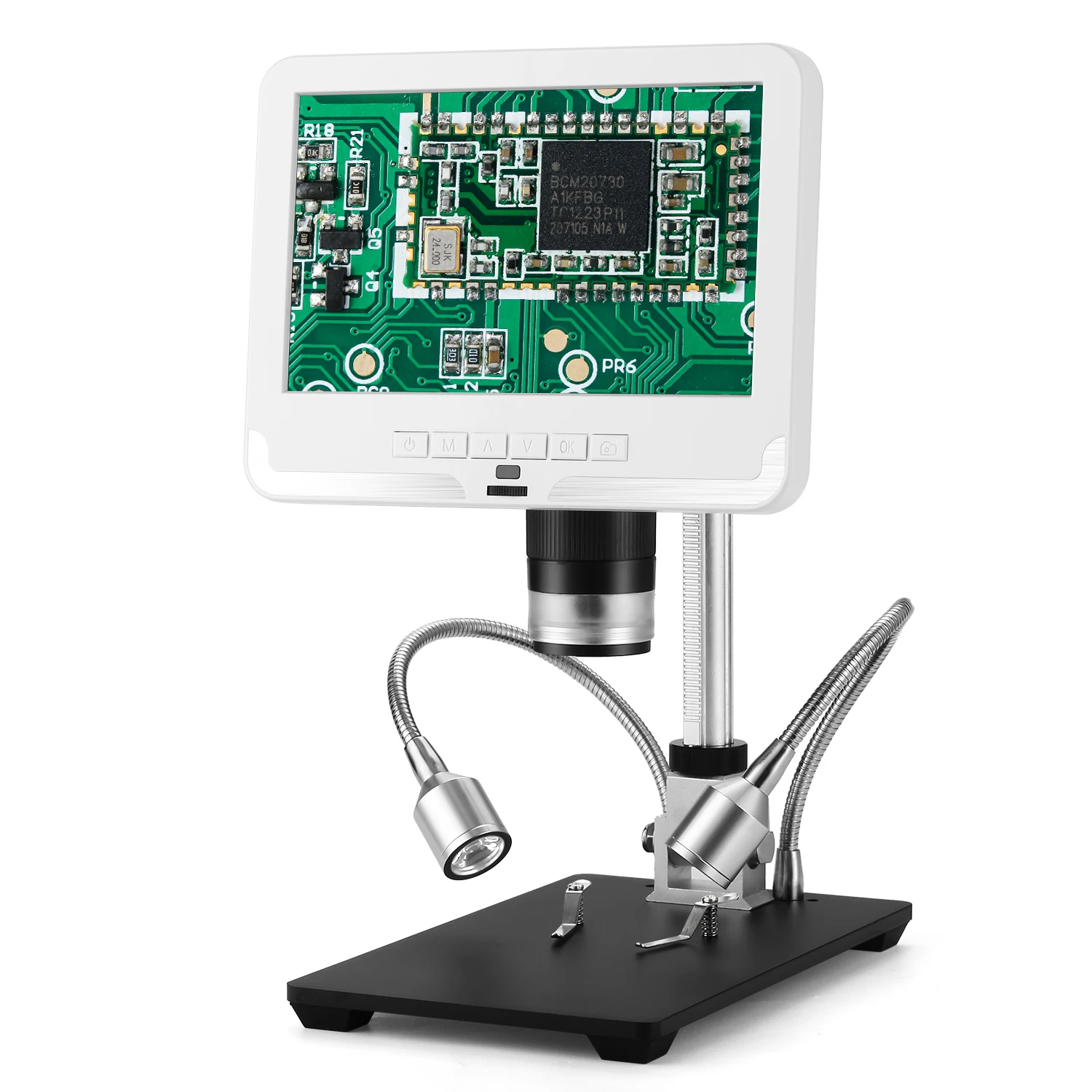 AD206 7 дюймов 2MP 200X цифровой микроскоп промышленный осмотр электронный ремонт PCB пайка SMT микроскоп с дистанционным управлением