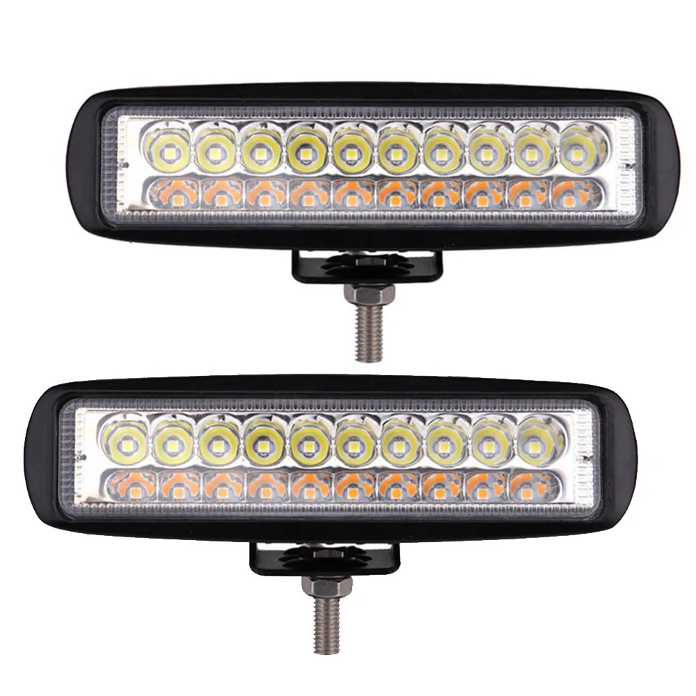 

6Inch 60W LED Work Light Bar Spotlight Driving Fog Lamp for 4x4 Truck Car Dual Color White & Amber car accessories