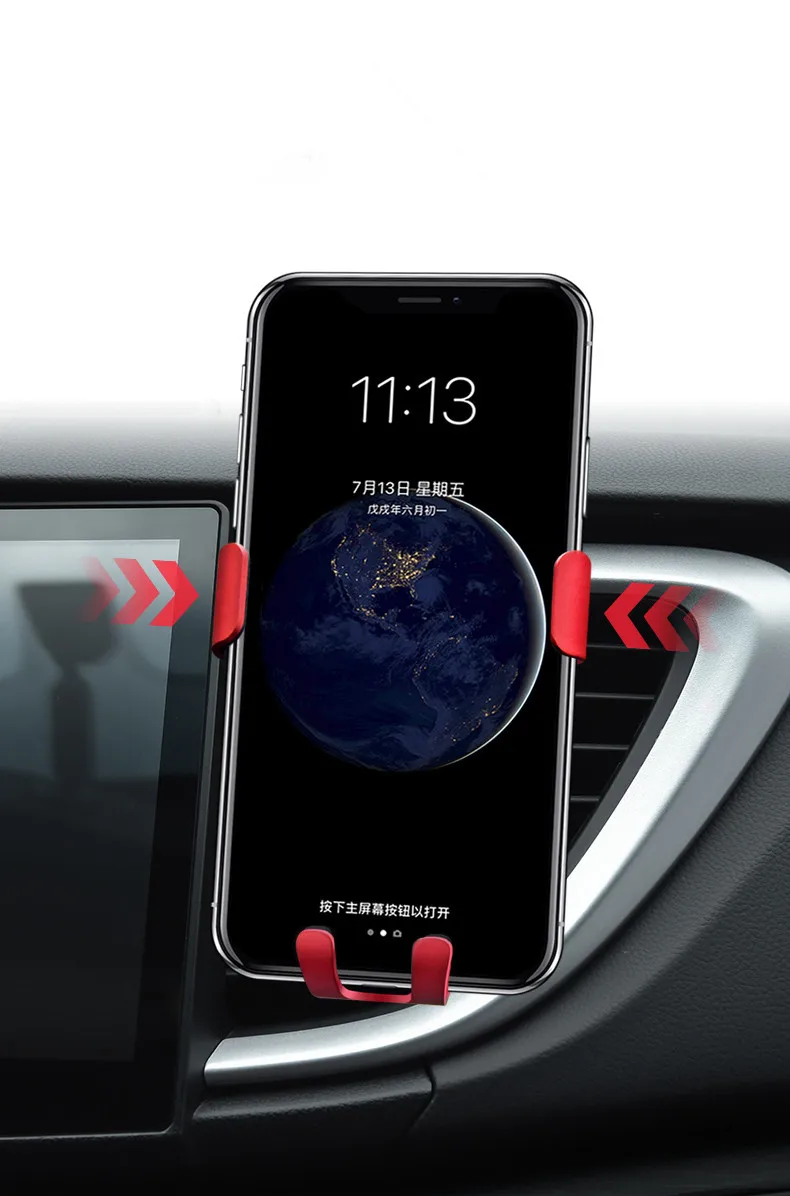Подставка для смартфонов voiture кронштейн Металлический регулируемый держатель телефона автомобильный гравитационный привод porte телефон voiture поддержка